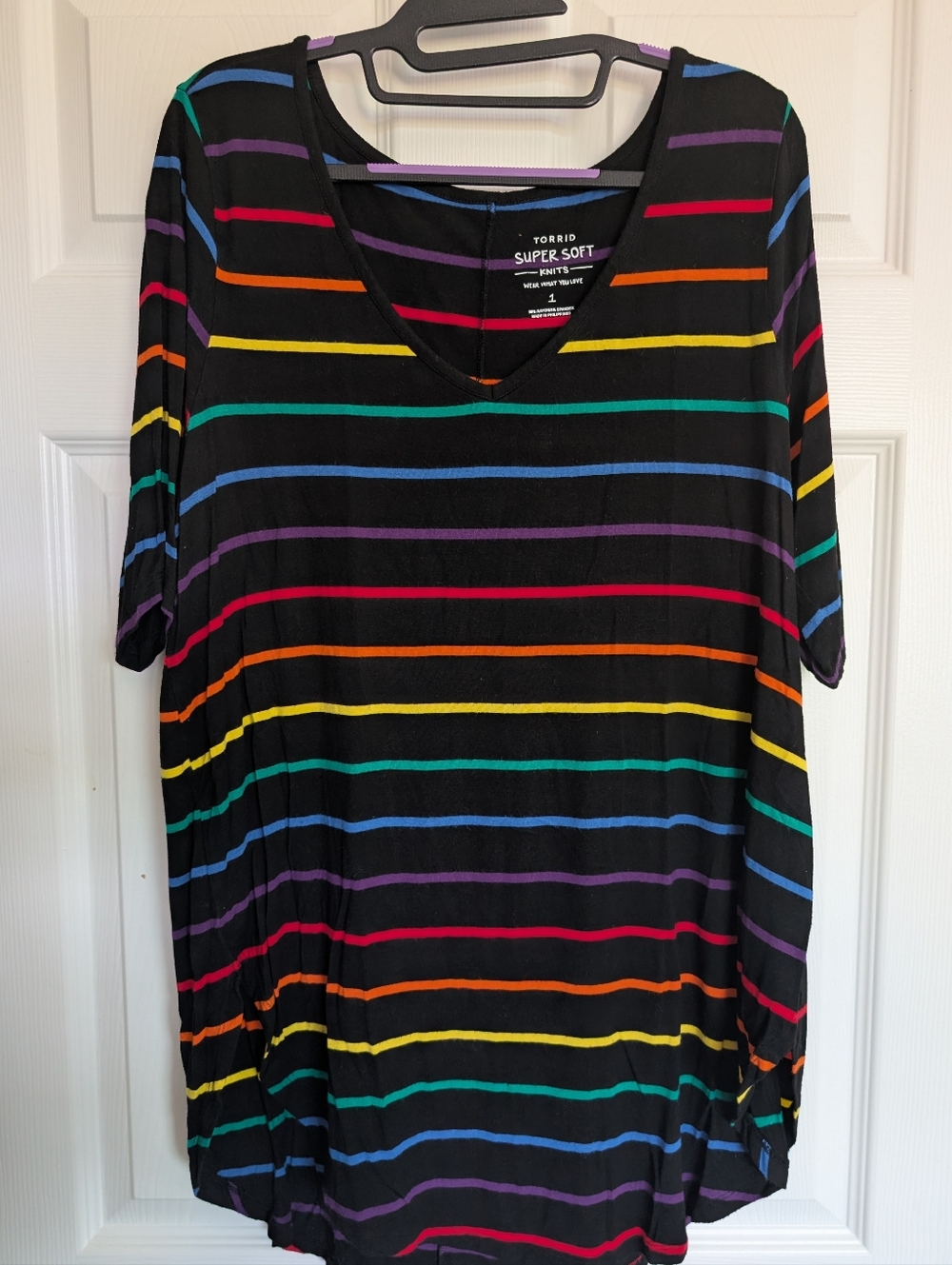 Torrid Rainbow Stripe Tee